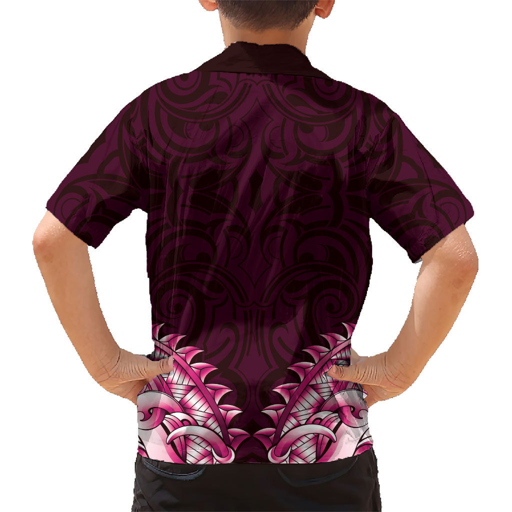 New Zealand Ta Moko Hawaiian Shirt Aotearoa Maori Chest Tattoo Pink LT14 - Polynesian Pride