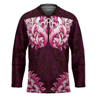 New Zealand Ta Moko Hockey Jersey Aotearoa Maori Chest Tattoo Pink LT14 Unisex Pink - Polynesian Pride