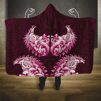 New Zealand Ta Moko Hooded Blanket Aotearoa Maori Chest Tattoo Pink LT14 - Polynesian Pride