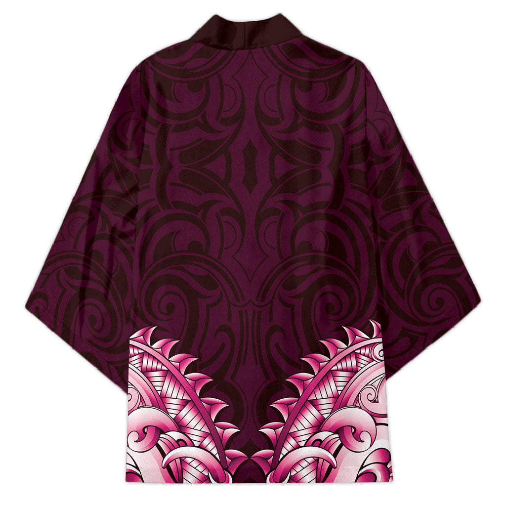 New Zealand Ta Moko Kimono Aotearoa Maori Chest Tattoo Pink LT14 - Polynesian Pride