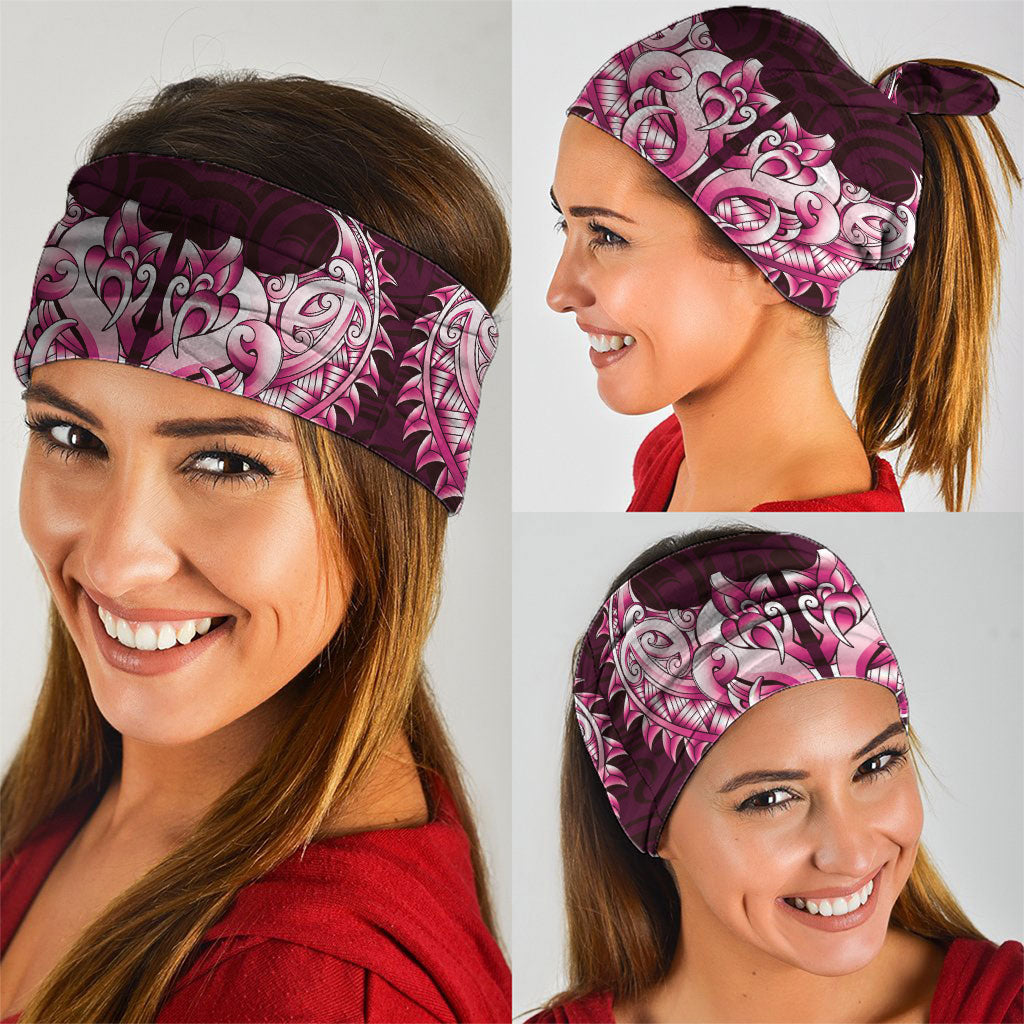 New Zealand Ta Moko Neck Gaiter Aotearoa Maori Chest Tattoo Pink LT14 - Polynesian Pride