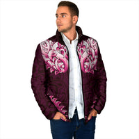 New Zealand Ta Moko Padded Jacket Aotearoa Maori Chest Tattoo Pink LT14 - Polynesian Pride