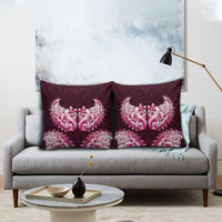 New Zealand Ta Moko Pillow Cover Aotearoa Maori Chest Tattoo Pink LT14 - Polynesian Pride
