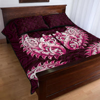 New Zealand Ta Moko Quilt Bed Set Aotearoa Maori Chest Tattoo Pink LT14 - Polynesian Pride