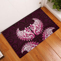 New Zealand Ta Moko Rubber Doormat Aotearoa Maori Chest Tattoo Pink LT14 - Polynesian Pride