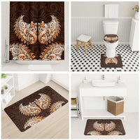 New Zealand Ta Moko Bathroom Set Aotearoa Maori Chest Tattoo Orange LT14 - Polynesian Pride