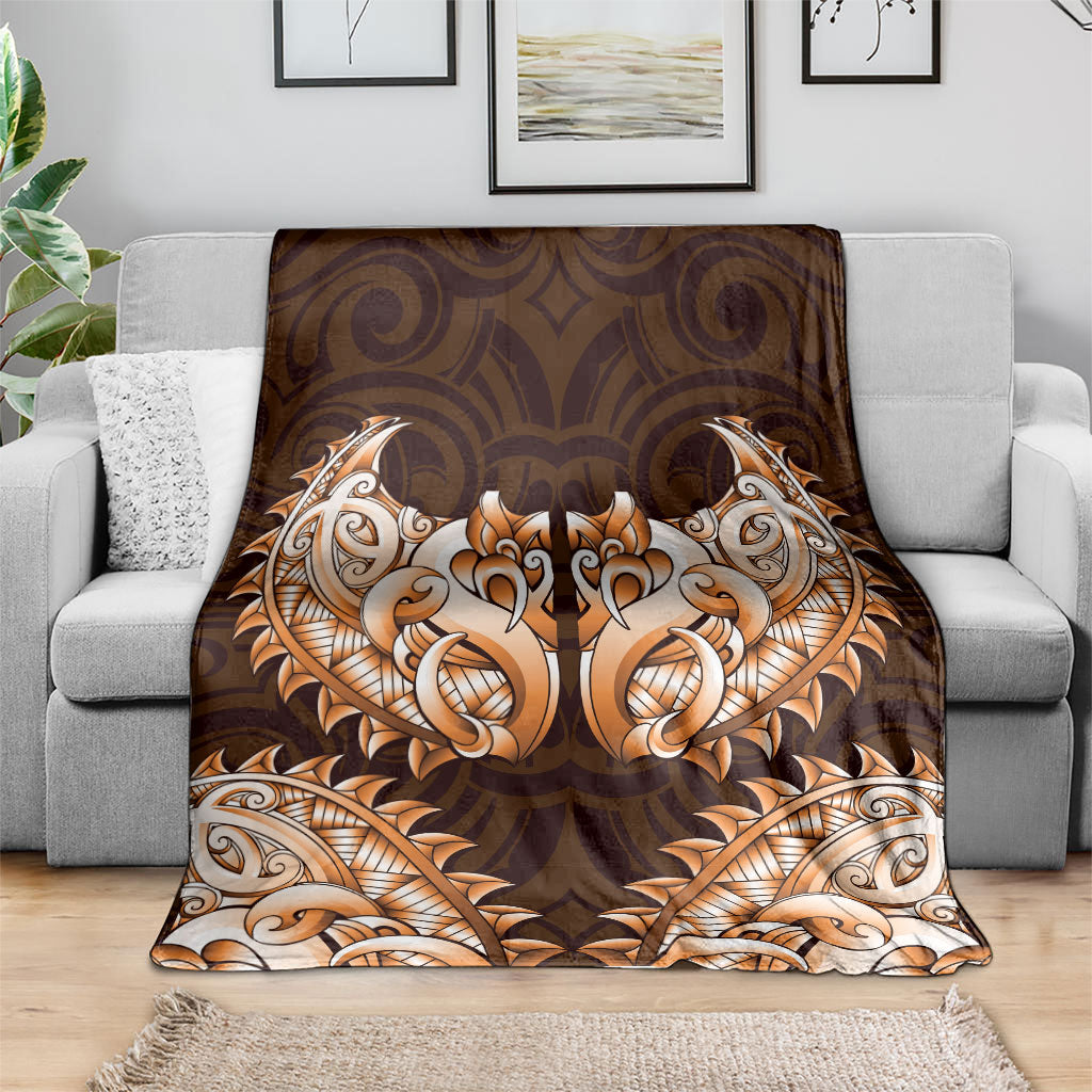New Zealand Ta Moko Blanket Aotearoa Maori Chest Tattoo Orange LT14 - Polynesian Pride