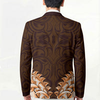 New Zealand Ta Moko Blazer Aotearoa Maori Chest Tattoo Orange LT14 - Polynesian Pride