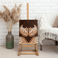 New Zealand Ta Moko Canvas Wall Art Aotearoa Maori Chest Tattoo Orange LT14 - Polynesian Pride