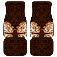 New Zealand Ta Moko Car Mats Aotearoa Maori Chest Tattoo Orange LT14 - Polynesian Pride