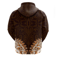 New Zealand Ta Moko Hoodie Aotearoa Maori Chest Tattoo Orange LT14 - Polynesian Pride