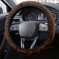 New Zealand Ta Moko Steering Wheel Cover Aotearoa Maori Chest Tattoo Orange LT14 - Polynesian Pride