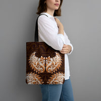 New Zealand Ta Moko Tote Bag Aotearoa Maori Chest Tattoo Orange LT14 - Polynesian Pride