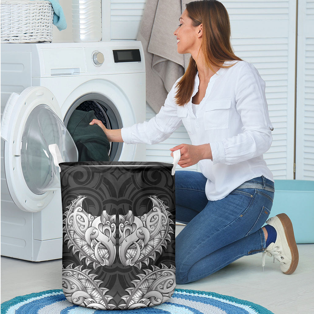New Zealand Ta Moko Laundry Basket Aotearoa Maori Chest Tattoo Black LT14 - Polynesian Pride
