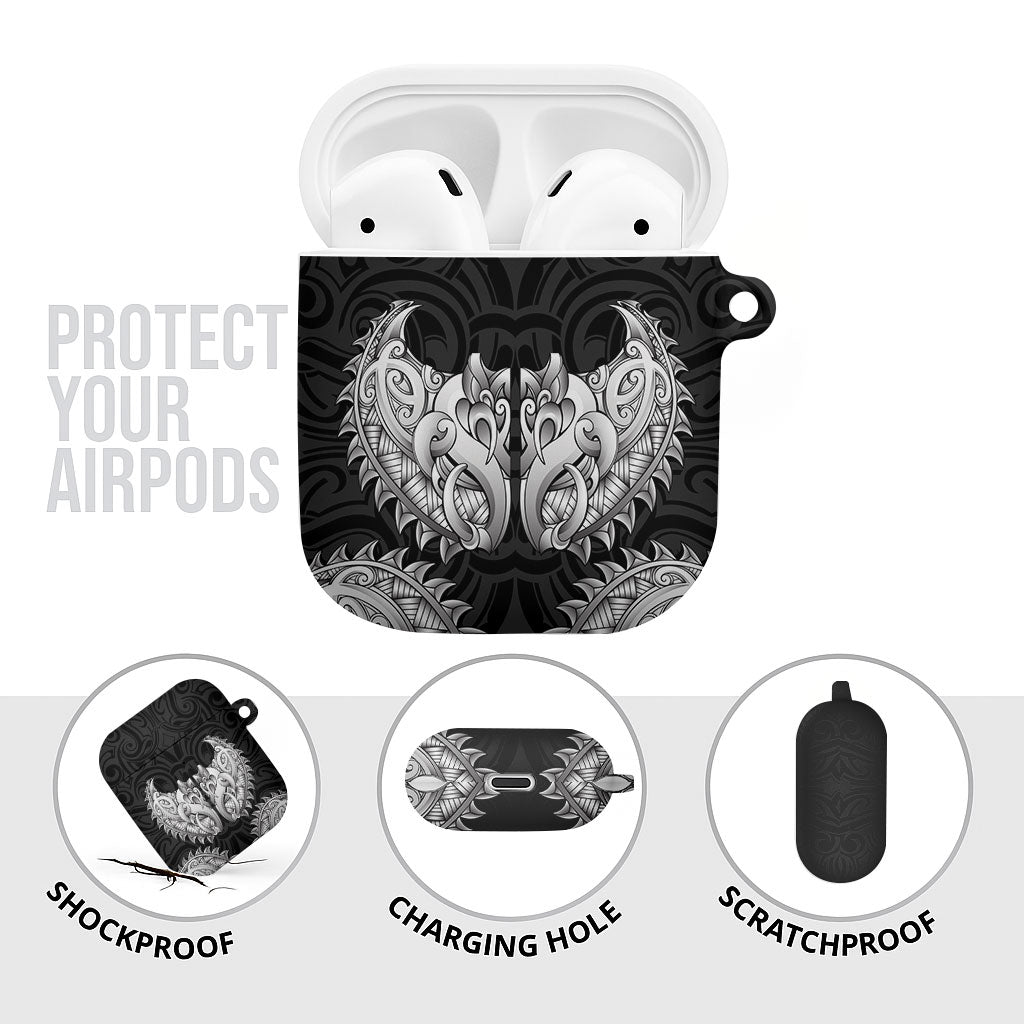 New Zealand Ta Moko AirPods Case Aotearoa Maori Chest Tattoo Black LT14 - Polynesian Pride