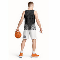New Zealand Ta Moko Basketball Jersey Aotearoa Maori Chest Tattoo Black LT14 - Polynesian Pride