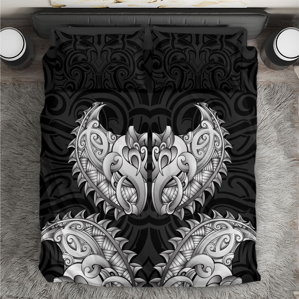 New Zealand Ta Moko Bedding Set Aotearoa Maori Chest Tattoo Black LT14 Black - Polynesian Pride