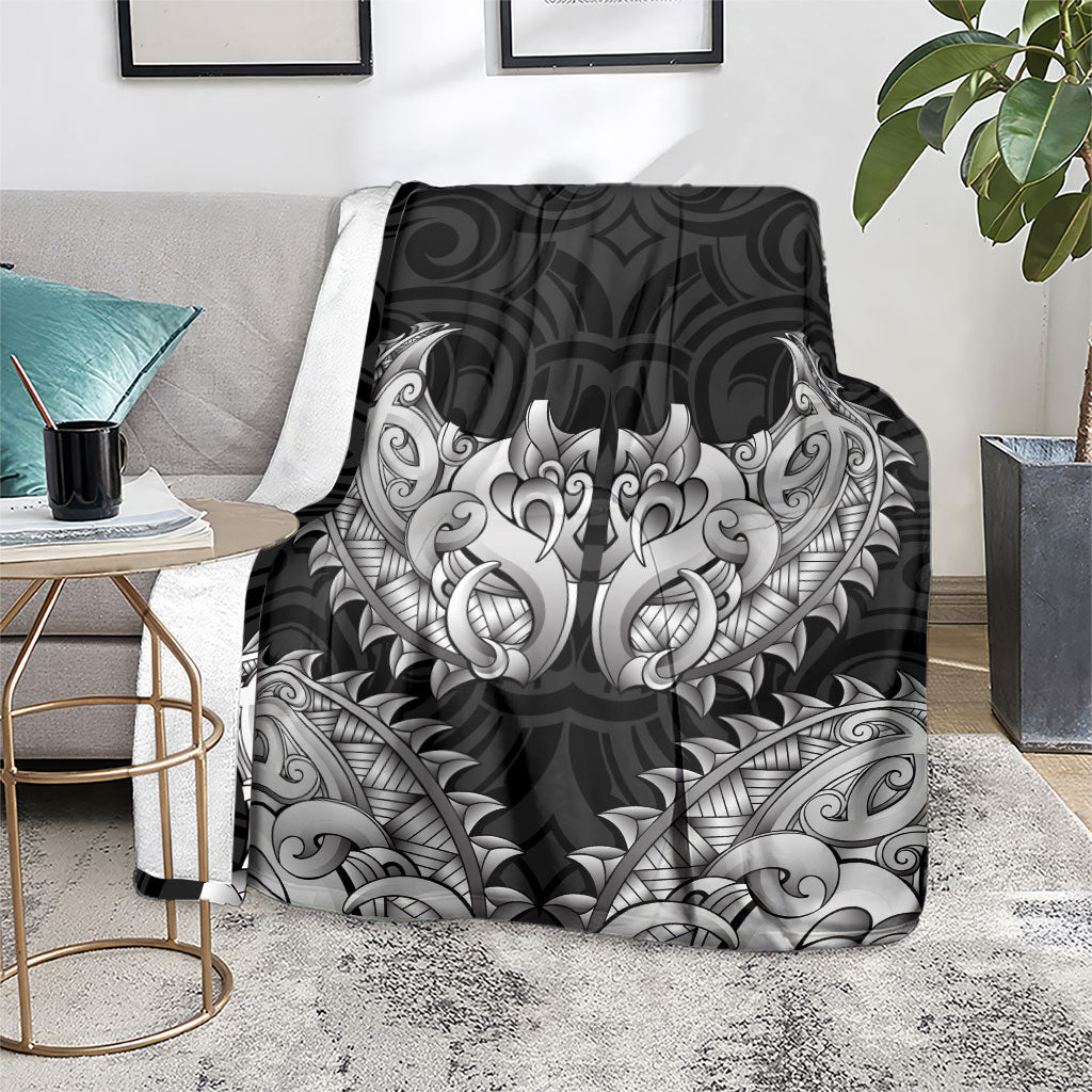 New Zealand Ta Moko Blanket Aotearoa Maori Chest Tattoo Black LT14 - Polynesian Pride