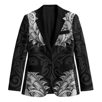 New Zealand Ta Moko Blazer Aotearoa Maori Chest Tattoo Black LT14 Unisex Black - Polynesian Pride