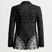 New Zealand Ta Moko Blazer Aotearoa Maori Chest Tattoo Black LT14 - Polynesian Pride