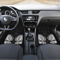New Zealand Ta Moko Car Mats Aotearoa Maori Chest Tattoo Black LT14 Set 2pcs - Front Black - Polynesian Pride