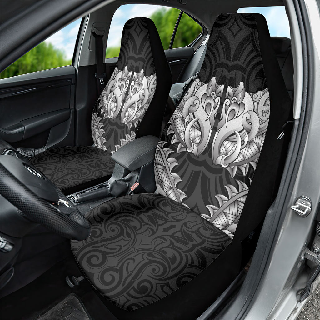 New Zealand Ta Moko Car Seat Cover Aotearoa Maori Chest Tattoo Black LT14 - Polynesian Pride
