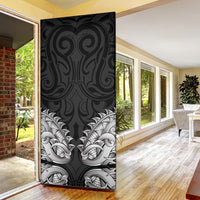 New Zealand Ta Moko Door Cover Aotearoa Maori Chest Tattoo Black LT14 - Polynesian Pride
