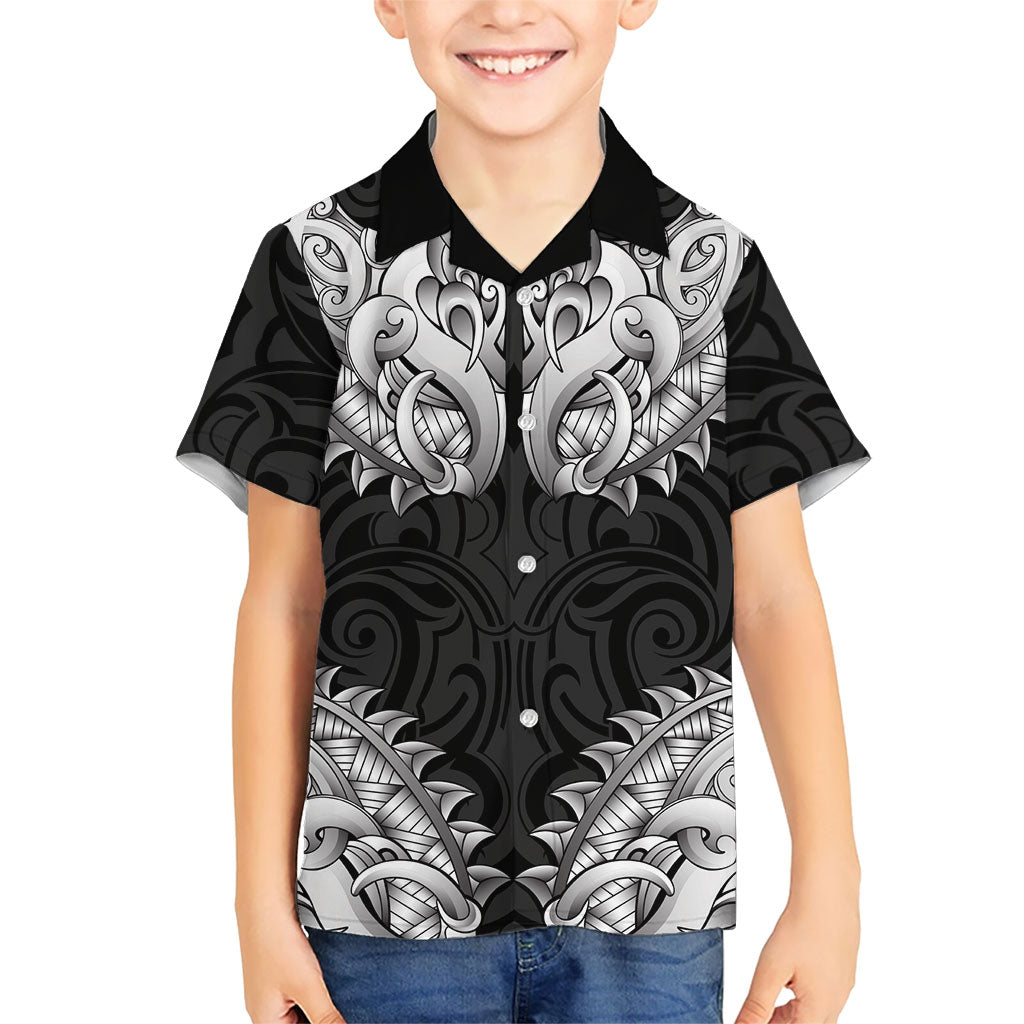 New Zealand Ta Moko Hawaiian Shirt Aotearoa Maori Chest Tattoo Black LT14 - Polynesian Pride