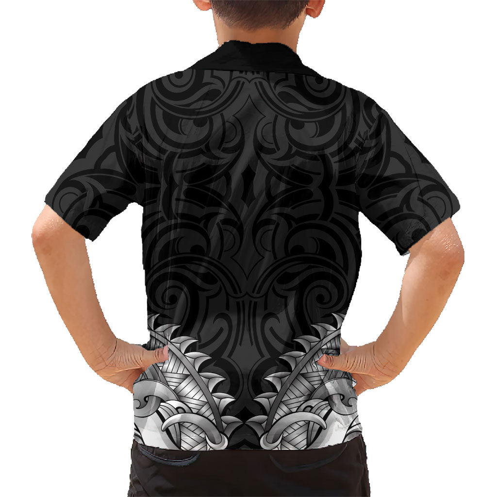 New Zealand Ta Moko Hawaiian Shirt Aotearoa Maori Chest Tattoo Black LT14 - Polynesian Pride