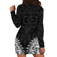 New Zealand Ta Moko Hoodie Dress Aotearoa Maori Chest Tattoo Black LT14 - Polynesian Pride