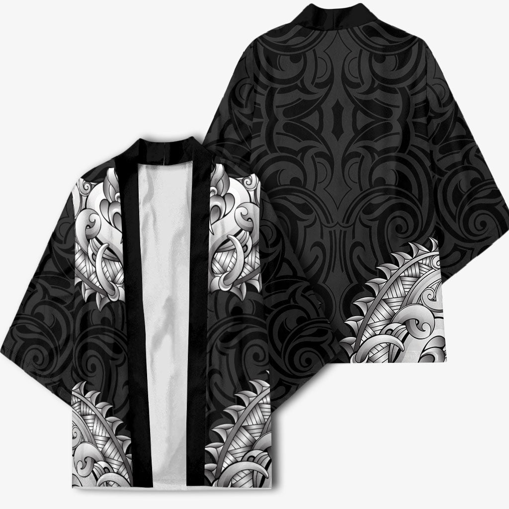 New Zealand Ta Moko Kimono Aotearoa Maori Chest Tattoo Black LT14 - Polynesian Pride