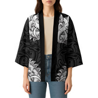 New Zealand Ta Moko Kimono Aotearoa Maori Chest Tattoo Black LT14 - Polynesian Pride