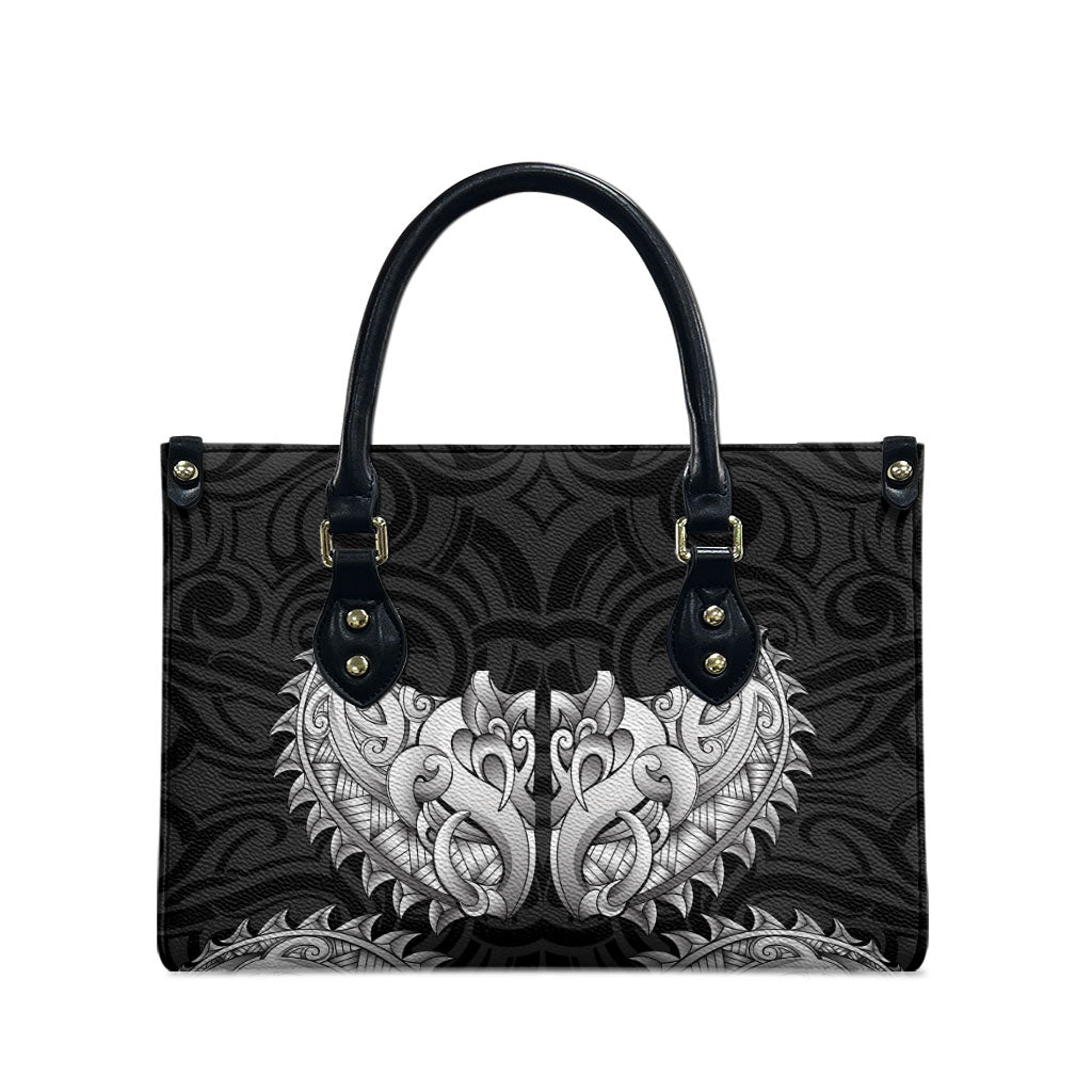 New Zealand Ta Moko Leather Bag Aotearoa Maori Chest Tattoo Black LT14 - Polynesian Pride