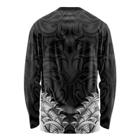 New Zealand Ta Moko Long Sleeve Shirt Aotearoa Maori Chest Tattoo Black LT14 - Polynesian Pride