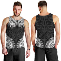 New Zealand Ta Moko Men Tank Top Aotearoa Maori Chest Tattoo Black LT14 - Polynesian Pride