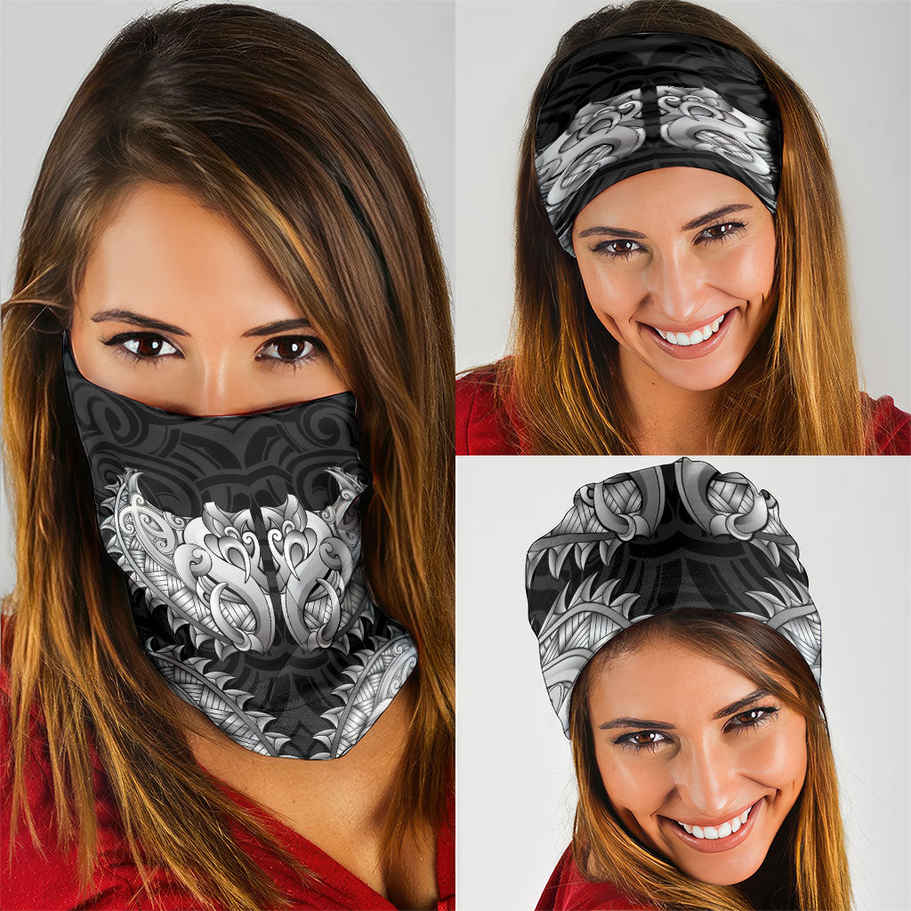 New Zealand Ta Moko Neck Gaiter Aotearoa Maori Chest Tattoo Black LT14 - Polynesian Pride