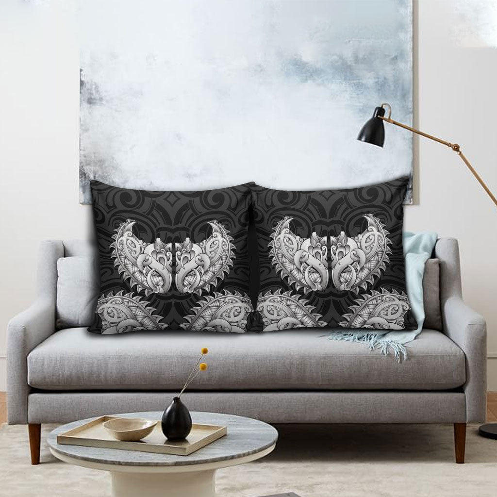 New Zealand Ta Moko Pillow Cover Aotearoa Maori Chest Tattoo Black LT14 - Polynesian Pride