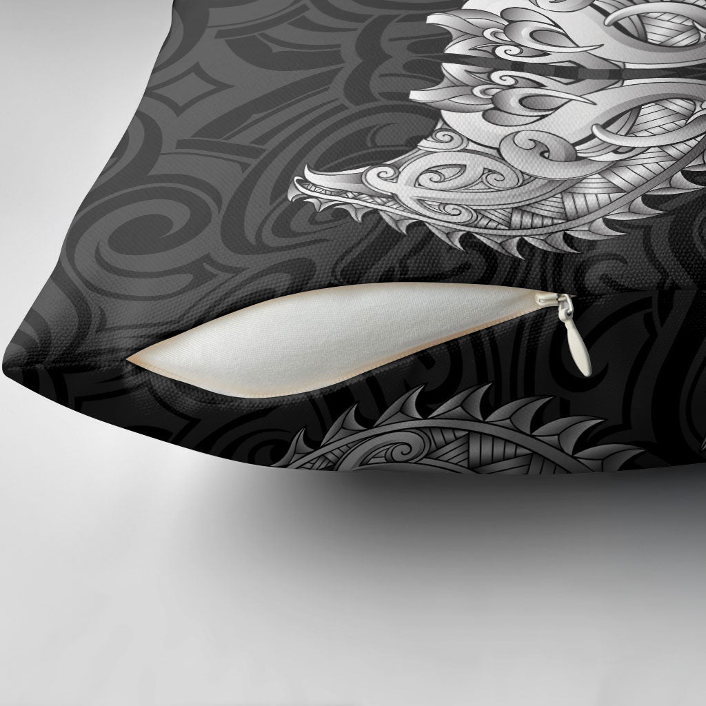 New Zealand Ta Moko Pillow Cover Aotearoa Maori Chest Tattoo Black LT14 - Polynesian Pride