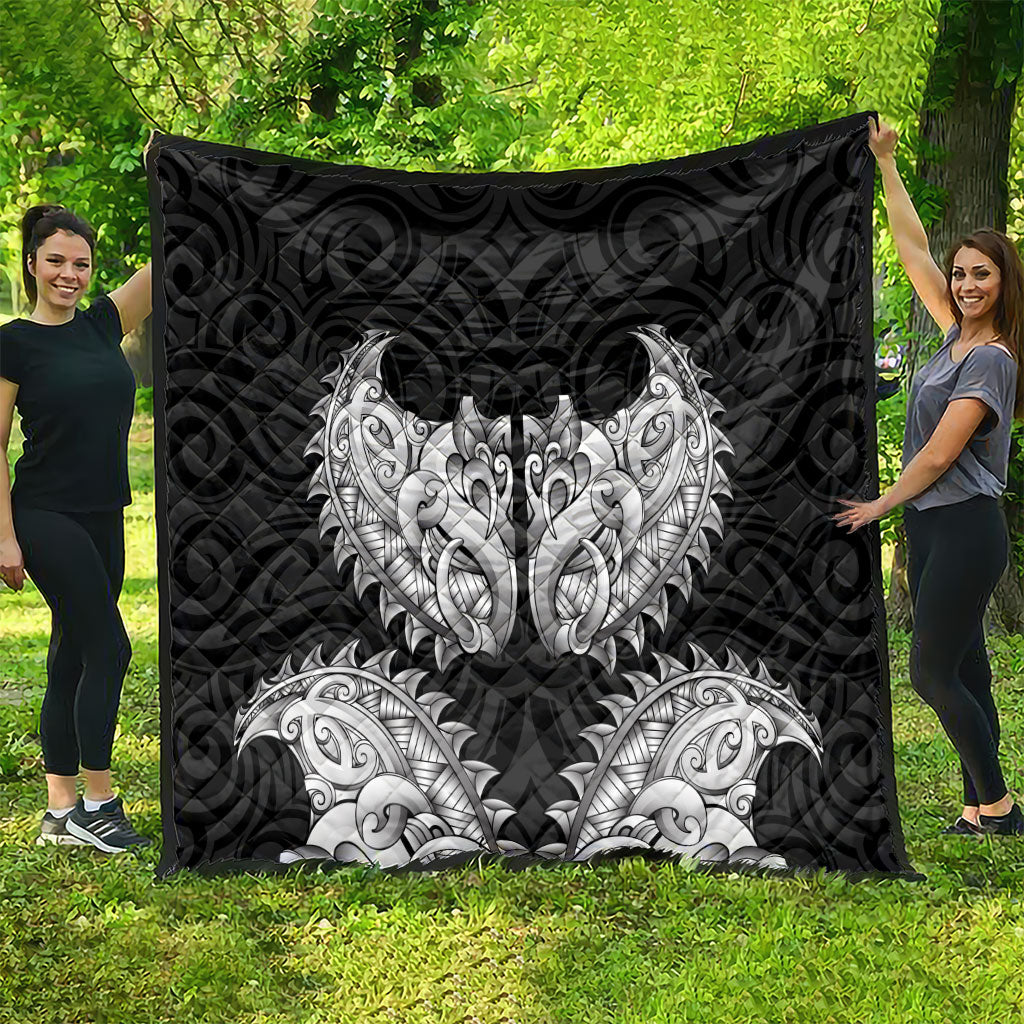 New Zealand Ta Moko Quilt Aotearoa Maori Chest Tattoo Black LT14 - Polynesian Pride