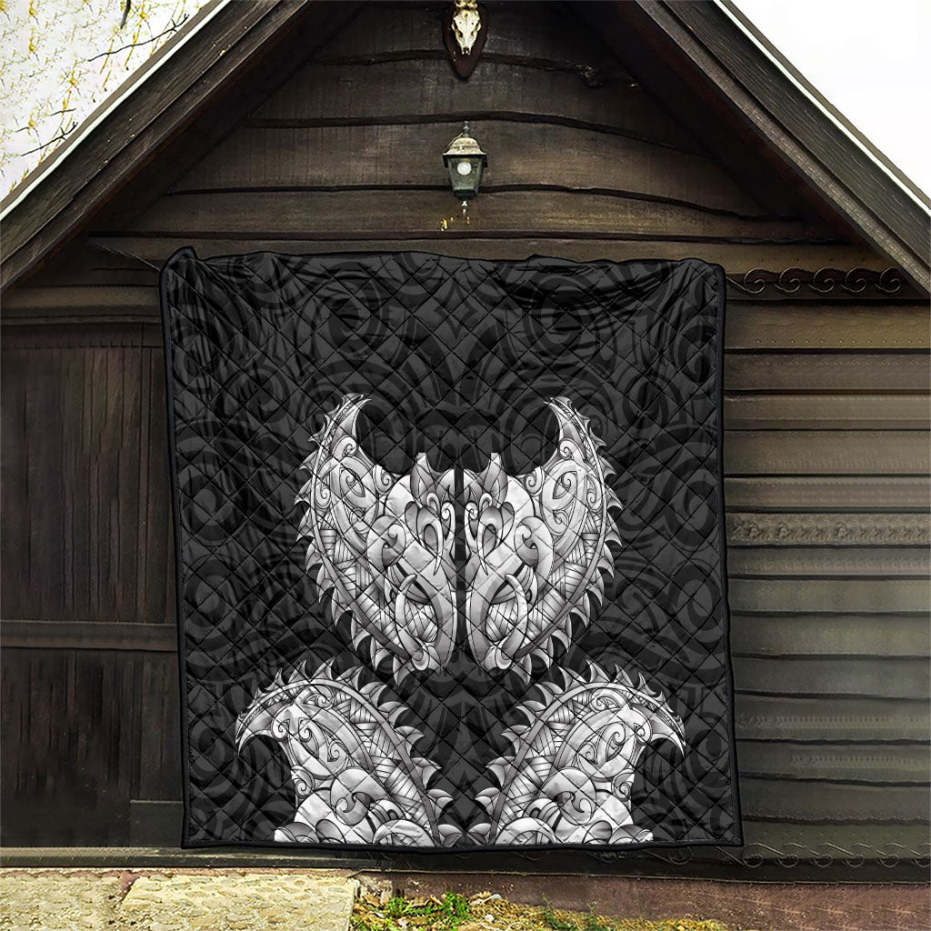 New Zealand Ta Moko Quilt Aotearoa Maori Chest Tattoo Black LT14 - Polynesian Pride