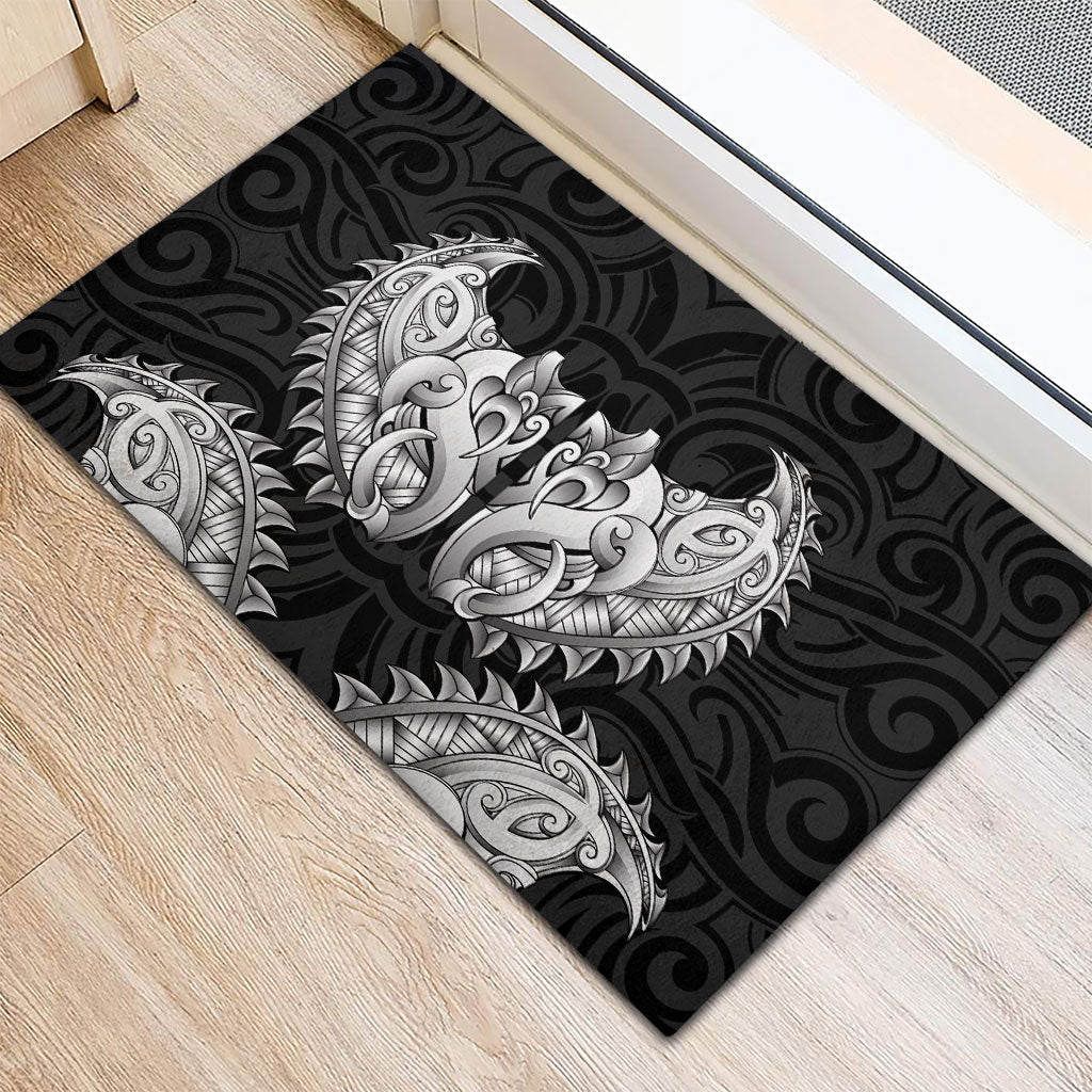 New Zealand Ta Moko Rubber Doormat Aotearoa Maori Chest Tattoo Black LT14 - Polynesian Pride