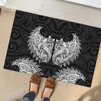 New Zealand Ta Moko Rubber Doormat Aotearoa Maori Chest Tattoo Black LT14 - Polynesian Pride
