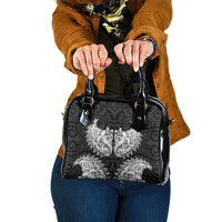 New Zealand Ta Moko Shoulder Handbag Aotearoa Maori Chest Tattoo Black LT14 One Size Black - Polynesian Pride
