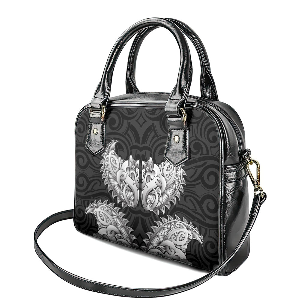New Zealand Ta Moko Shoulder Handbag Aotearoa Maori Chest Tattoo Black LT14 - Polynesian Pride