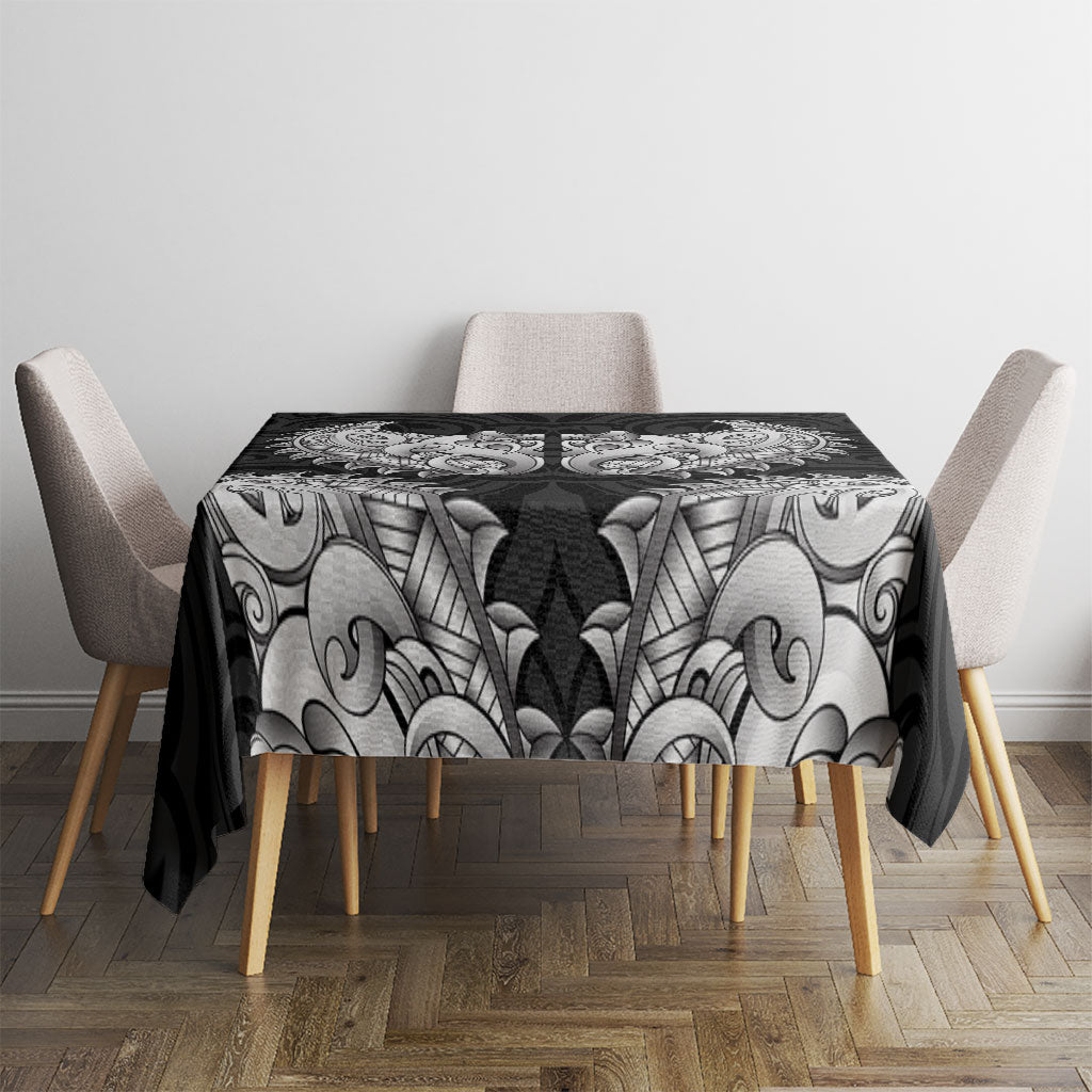 New Zealand Ta Moko Tablecloth Aotearoa Maori Chest Tattoo Black LT14 - Polynesian Pride
