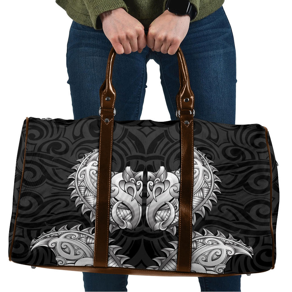 New Zealand Ta Moko Travel Bag Aotearoa Maori Chest Tattoo Black LT14 Black - Polynesian Pride