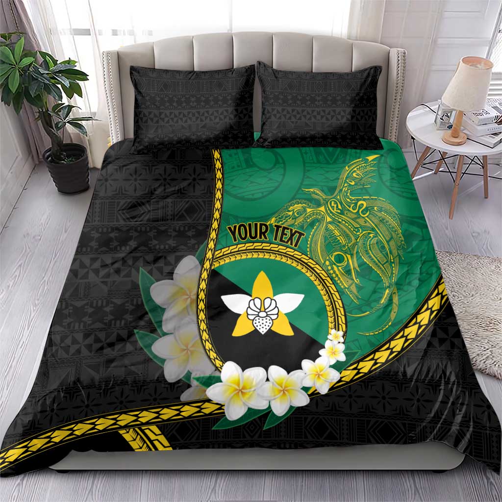 Personalised PNG Enga Provins Bedding Set Papua New Guinea Plumeria Melanesian Pattern - Polynesian Pride