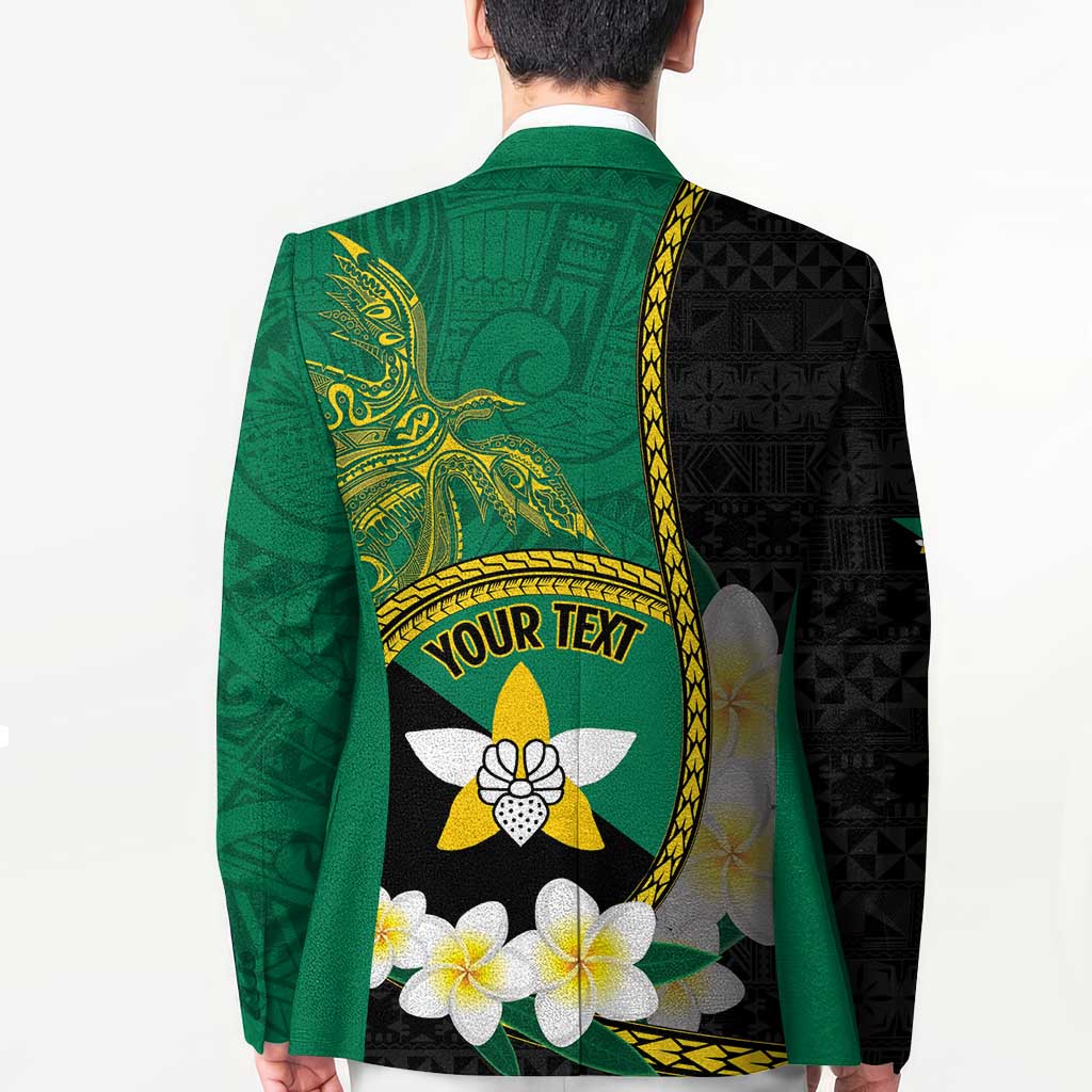 Personalised PNG Enga Provins Blazer Papua New Guinea Plumeria Melanesian Pattern - Polynesian Pride
