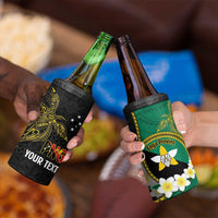 Personalised PNG Enga Provins 4 in 1 Can Cooler Tumbler Papua New Guinea Plumeria Melanesian Pattern - Polynesian Pride