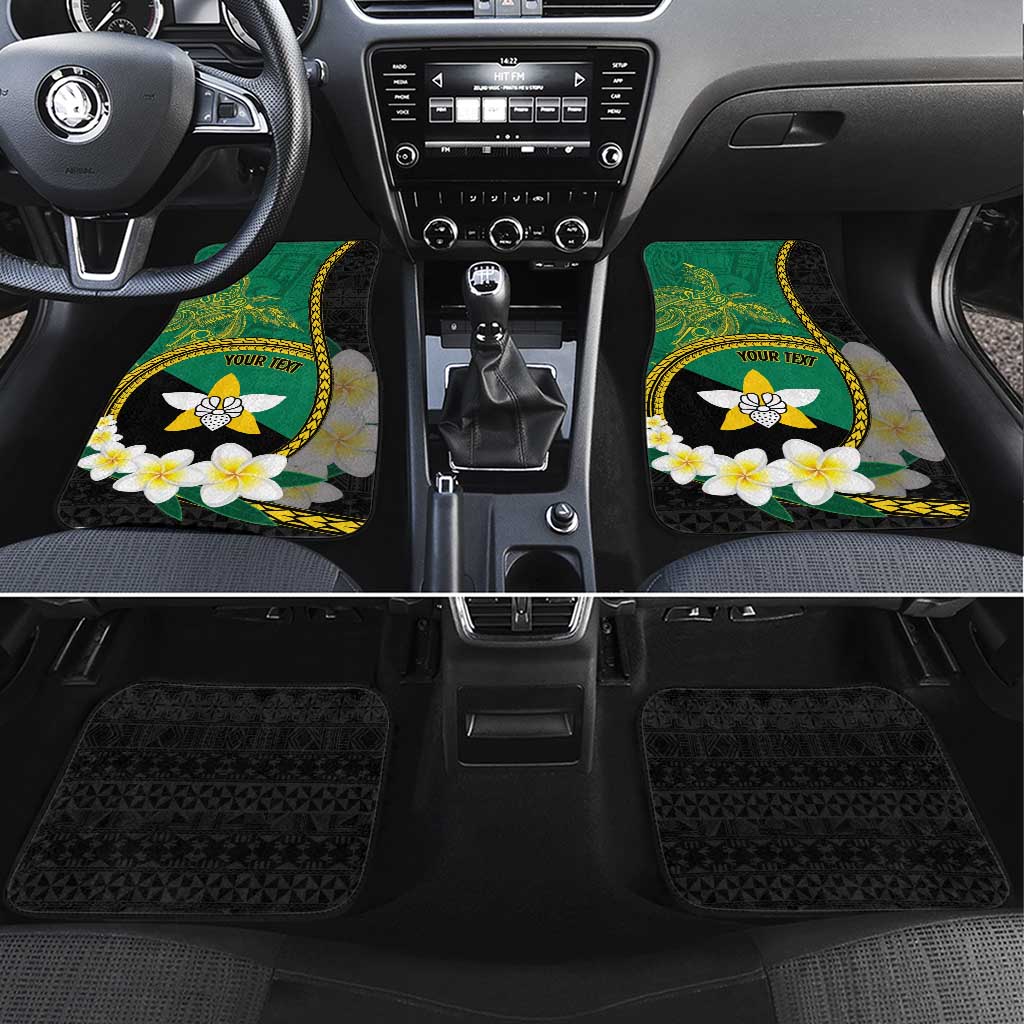 Personalised PNG Enga Provins Car Mats Papua New Guinea Plumeria Melanesian Pattern - Polynesian Pride
